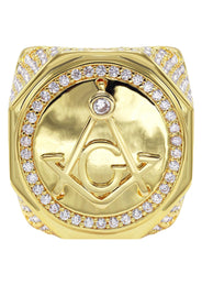 Mens Gold Plated Pinky Ring | 18.8 Grams