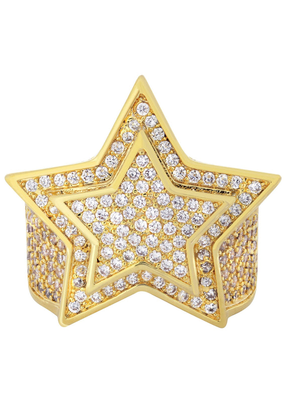 Gold Plated Star Ring | 11.4 Grams