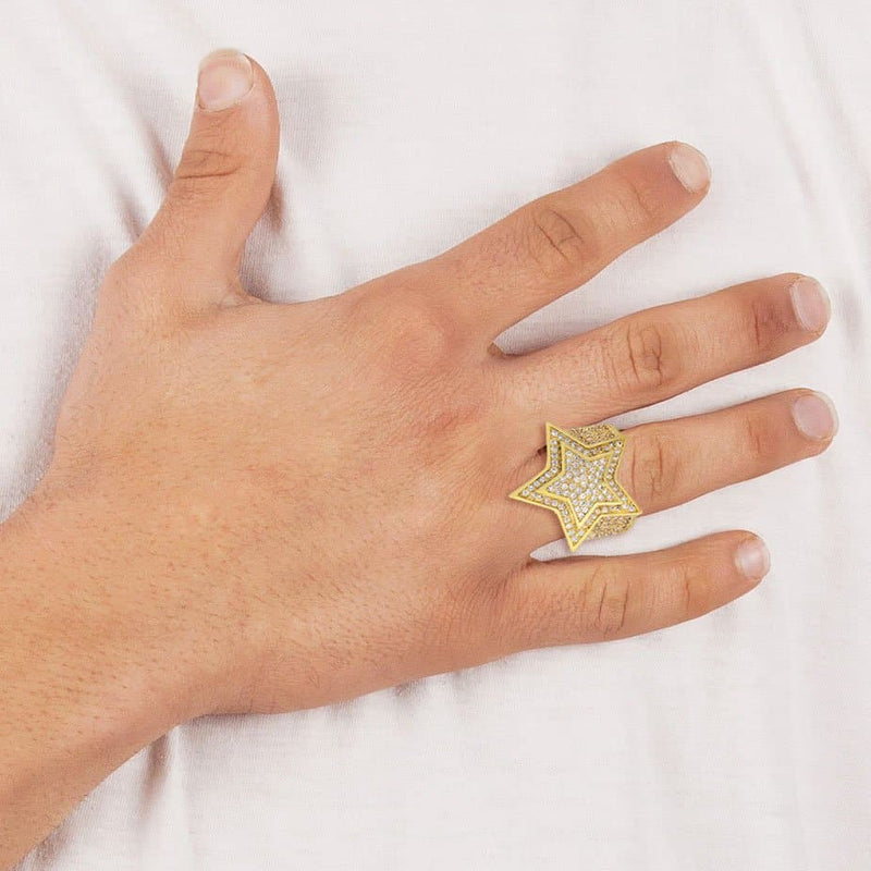 Gold Plated Star Ring | 11.4 Grams