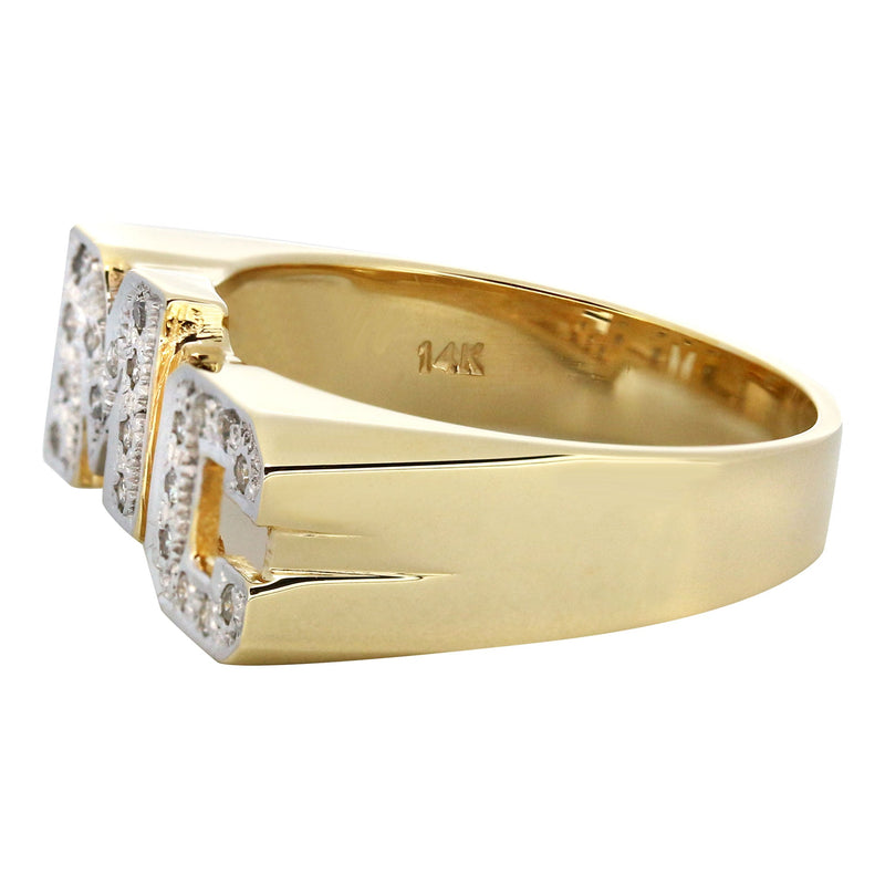 14K Diamond Initials Gold Name Ring | Style #104