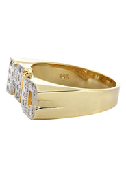 14K Diamond Initials Gold Name Ring | Style #104