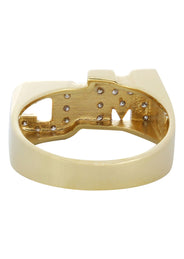 14K Diamond Initials Gold Name Ring | Style #104