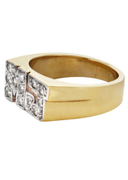 14K Diamond Initials Gold Name Ring | Style #103