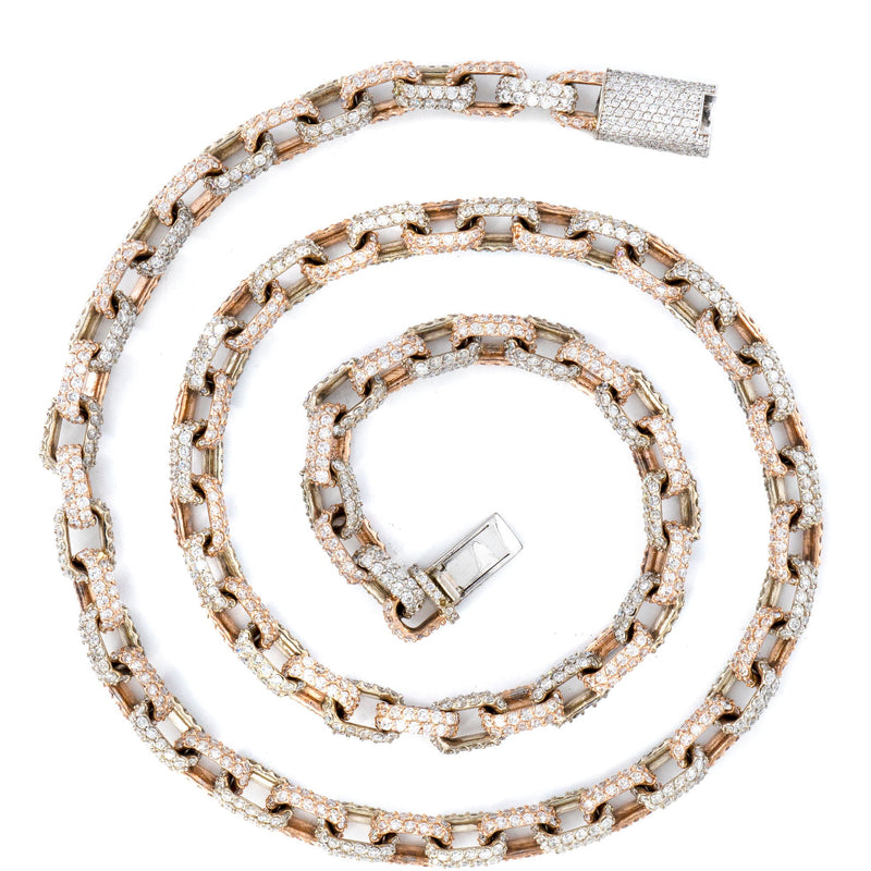 High End Jewelry - Iced Out Diamond Hermes Chain