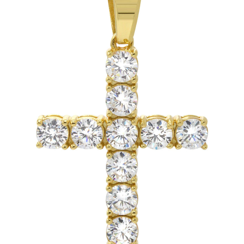 Mens Gold Plated Cross Pendant | 5 Grams