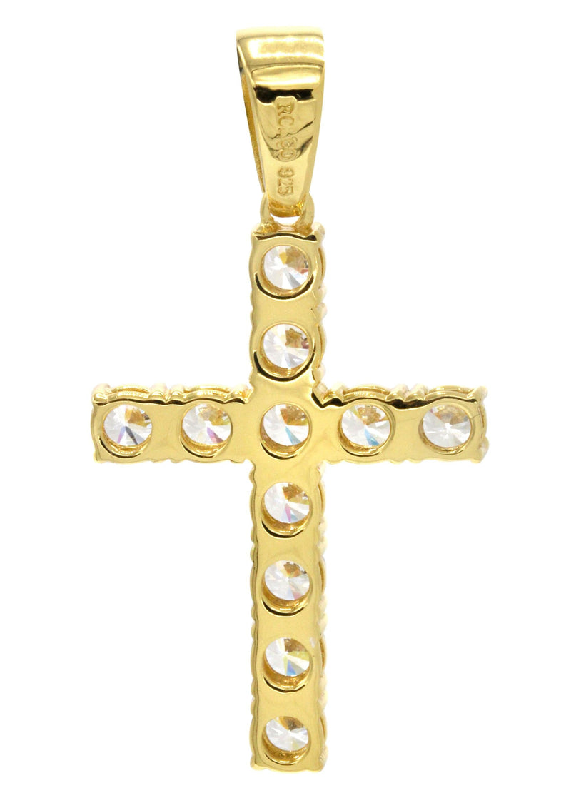 Mens Gold Plated Cross Pendant | 5 Grams