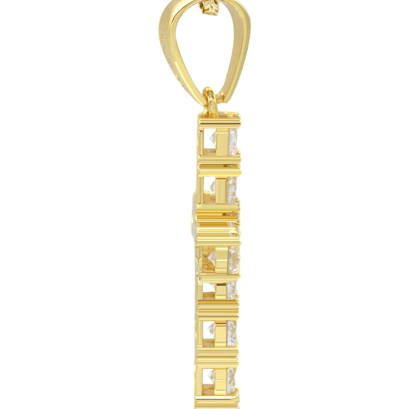 Mens Gold Plated Franco Chain & Cross Pendant | Appx. 13 Grams
