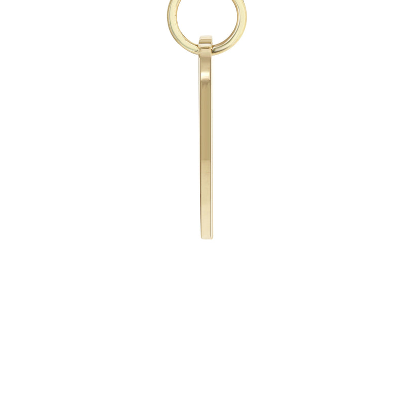14K Gold Diamond  Initial Heart Pendant Necklace