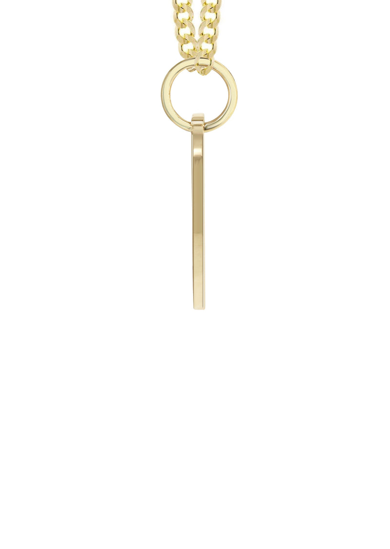 14K Gold Diamond  Initial Heart Pendant Necklace