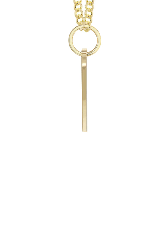14K Gold Diamond  Initial Heart Pendant Necklace