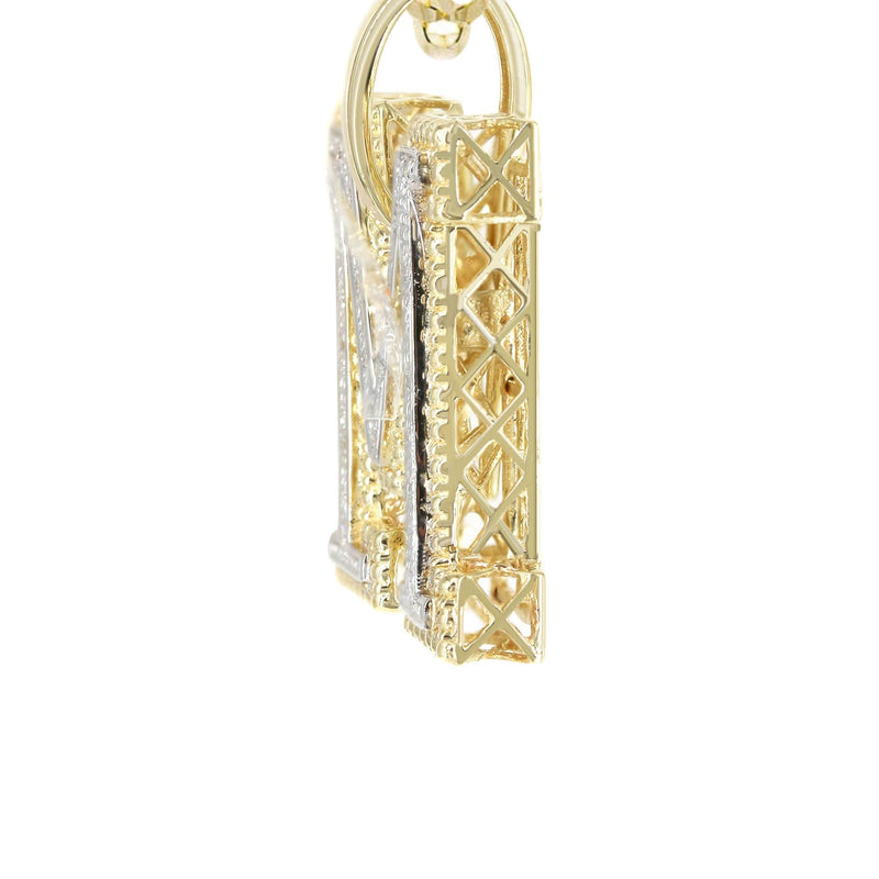 Diamond 10K Yellow Gold Letter "M" Necklace | Appx. 16.7 Grams