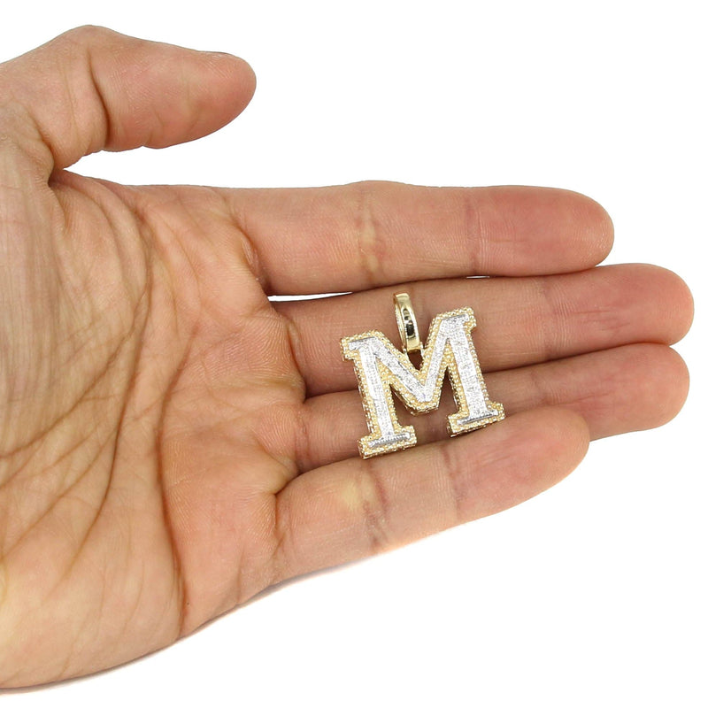 Diamond 10K Yellow Gold Letter "M" Necklace | Appx. 16.7 Grams