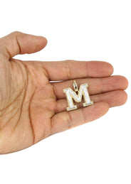 Diamond 10K Yellow Gold Letter "M" Necklace | Appx. 16.7 Grams