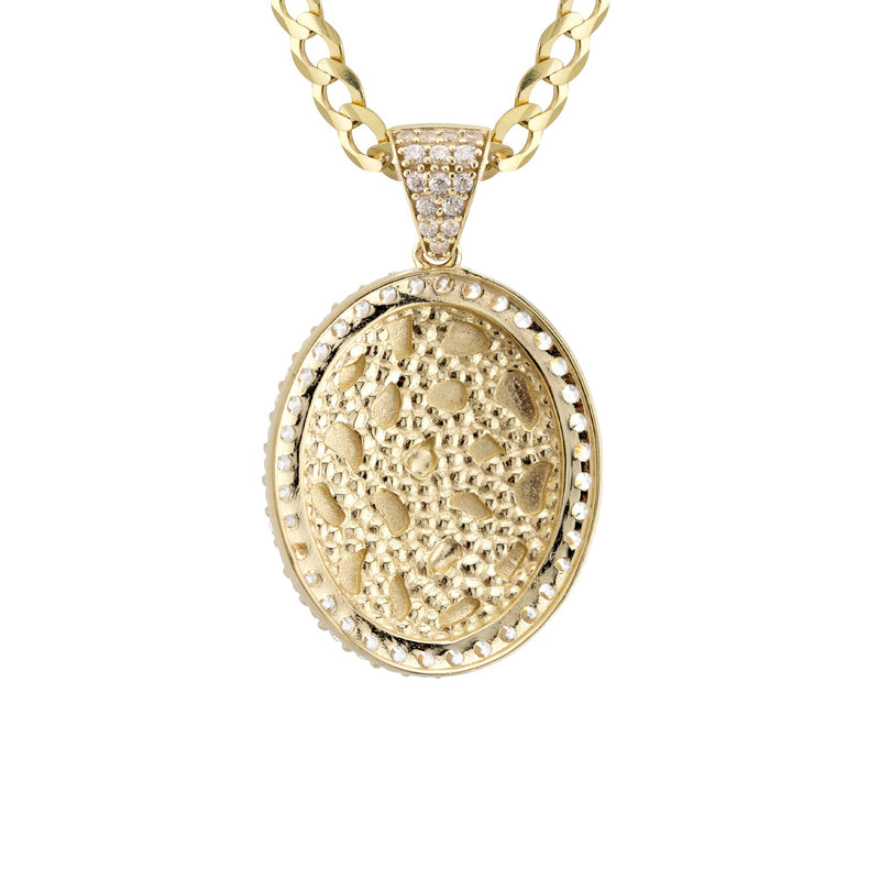 10K Yellow Gold Oval Nugget Necklace | Appx. 2.4 - 9.4 Grams