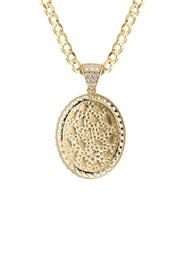 10K Yellow Gold Oval Nugget Necklace | Appx. 2.4 - 9.4 Grams