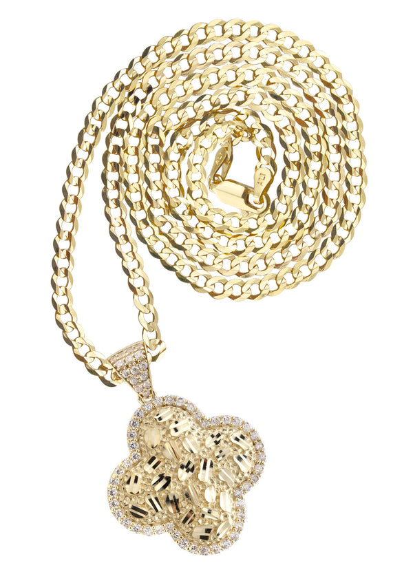 10K Yellow Gold Nugget Necklace | Appx. 4 - 11 Grams