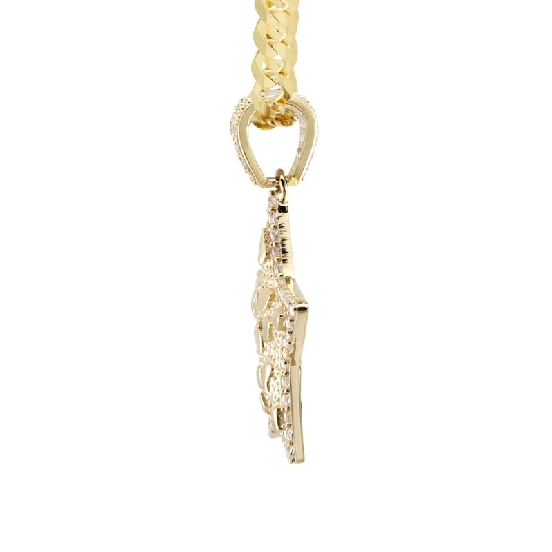 10K Yellow Gold Star Nugget Necklace | Appx. 2 - 9.2 Grams