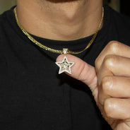 10K Yellow Gold Star Nugget Necklace | Appx. 2 - 9.2 Grams
