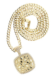 10K Yellow Gold Nugget Necklace | Appx. 3 - 10 Grams