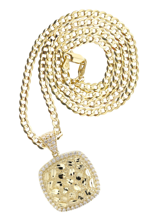 10K Yellow Gold Nugget Necklace | Appx. 3 - 10 Grams