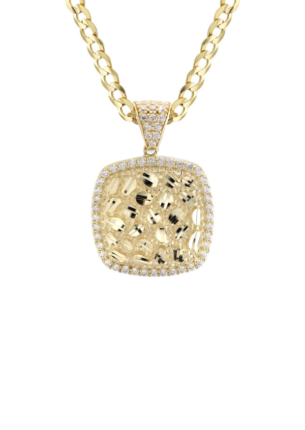 10K Yellow Gold Nugget Necklace | Appx. 3 - 10 Grams