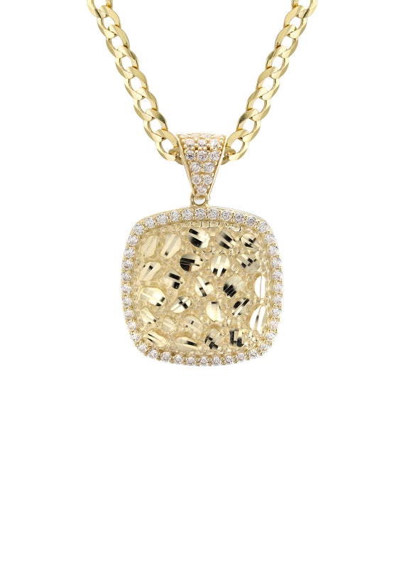 10K Yellow Gold Nugget Necklace | Appx. 3 - 10 Grams