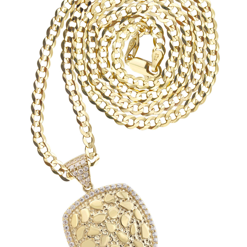 10K Yellow Gold Nugget Necklace | Appx. 3 - 10 Grams