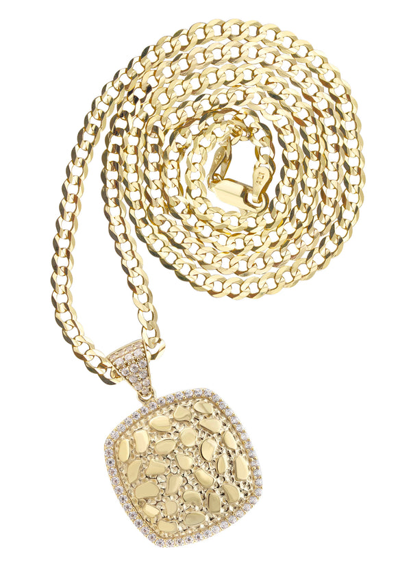 10K Yellow Gold Nugget Necklace | Appx. 3 - 10 Grams