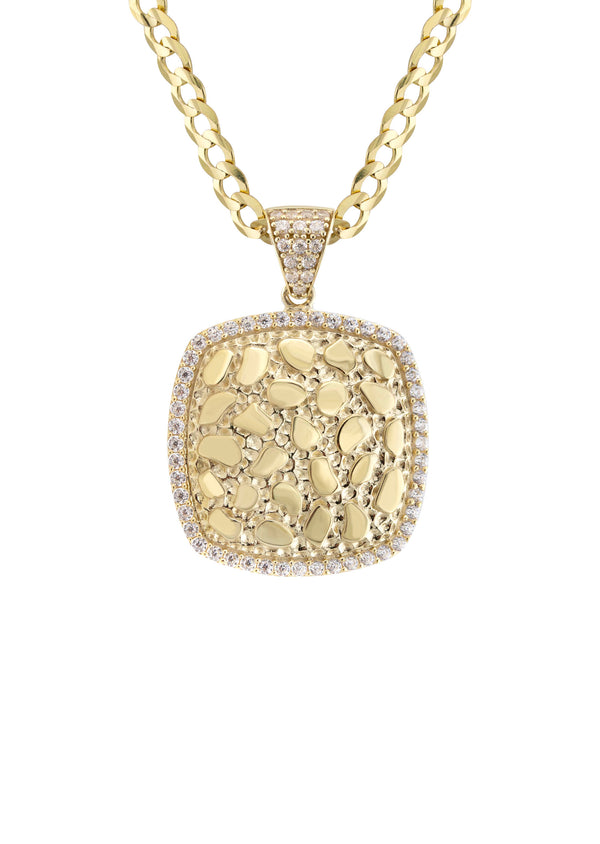 10K Yellow Gold Nugget Necklace | Appx. 3 - 10 Grams