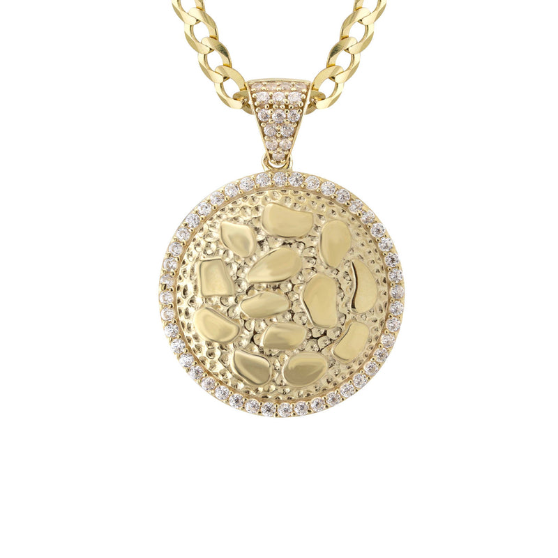 10K Yellow Gold Round Nugget Necklace | Appx. 3 - 10 Grams