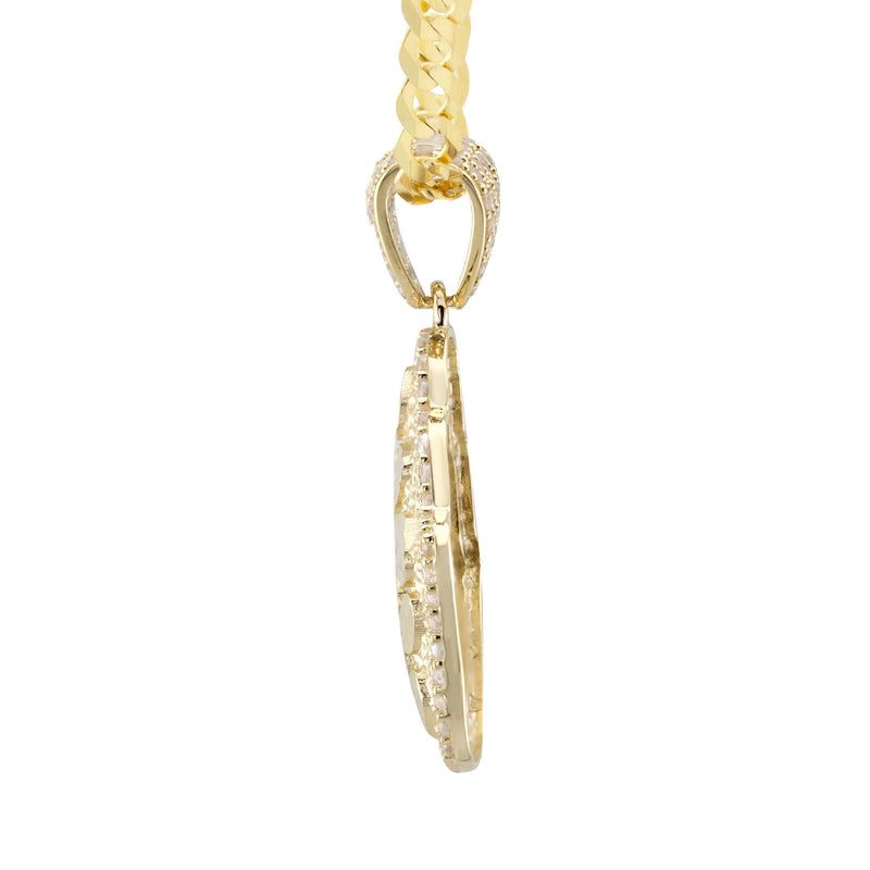 10K Yellow Gold Hamsa Hand Nugget Necklace | Appx. 3.5 - 10.5 Grams