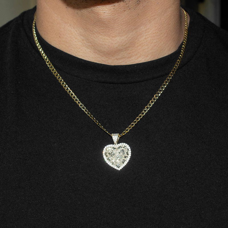 10K Yellow Gold Heart Nugget Necklace | Appx. 3.5 - 10.5 Grams