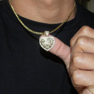 10K Yellow Gold Heart Nugget Necklace | Appx. 3.5 - 10.5 Grams