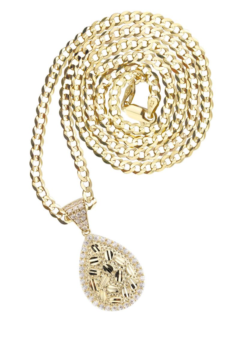 10K Yellow Gold Nugget Necklace | Appx. 2.3 - 9.3 Grams