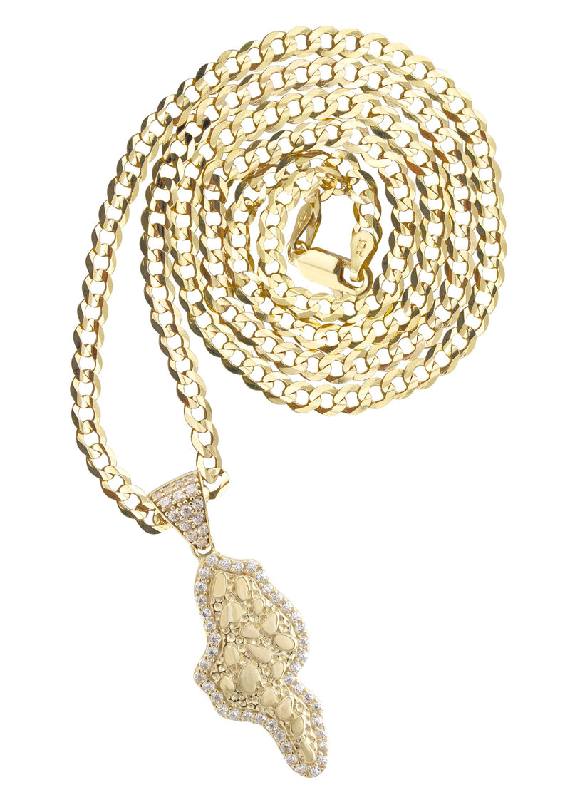 10K Yellow Gold Nugget Necklace | Appx. 2.2 - 9.2 Grams