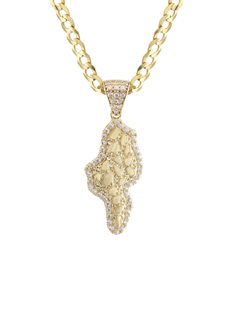 10K Yellow Gold Nugget Necklace | Appx. 2.2 - 9.2 Grams