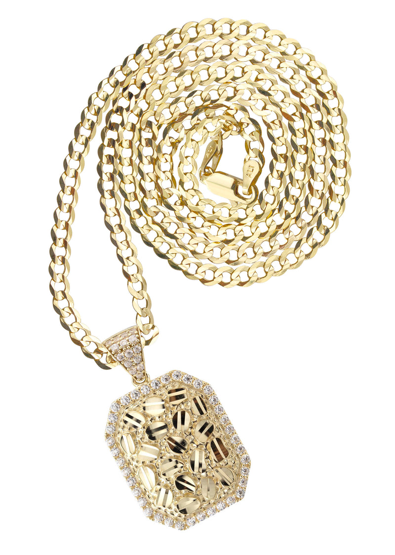 10K Yellow Gold Nugget Necklace | Appx. 3 - 10 Grams
