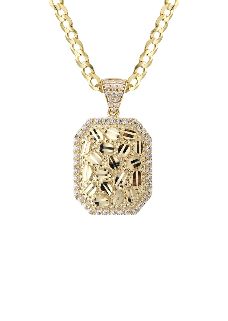 10K Yellow Gold Nugget Necklace | Appx. 3 - 10 Grams