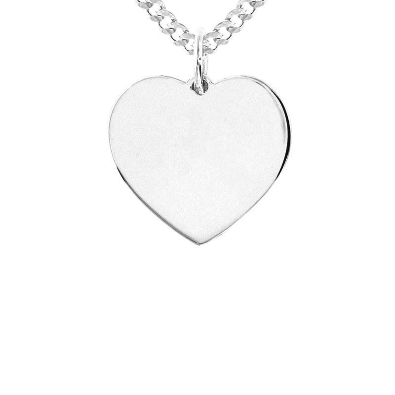 14K White Gold Diamond  Initial Heart Pendant Necklace