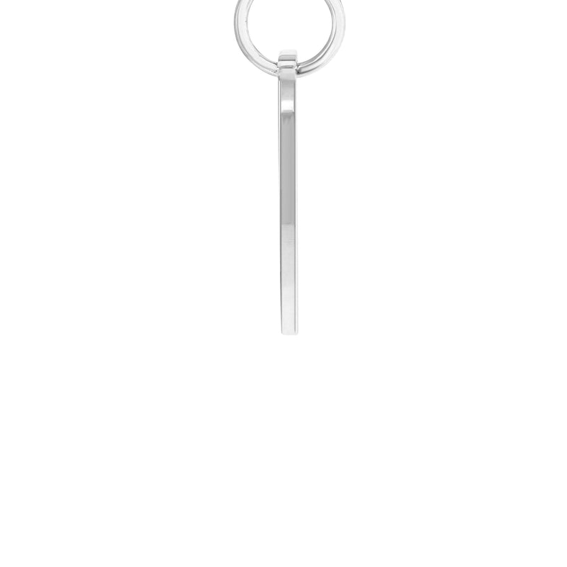 14K White Gold Diamond  Initial Heart Pendant Necklace
