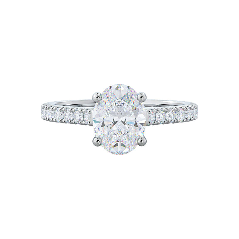 Madelyn 2ct Oval engagement ring setting