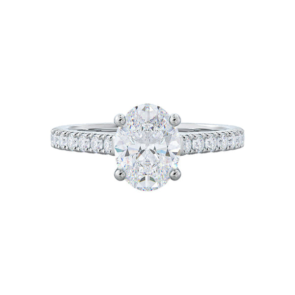 Madelyn Oval — White Gold, front