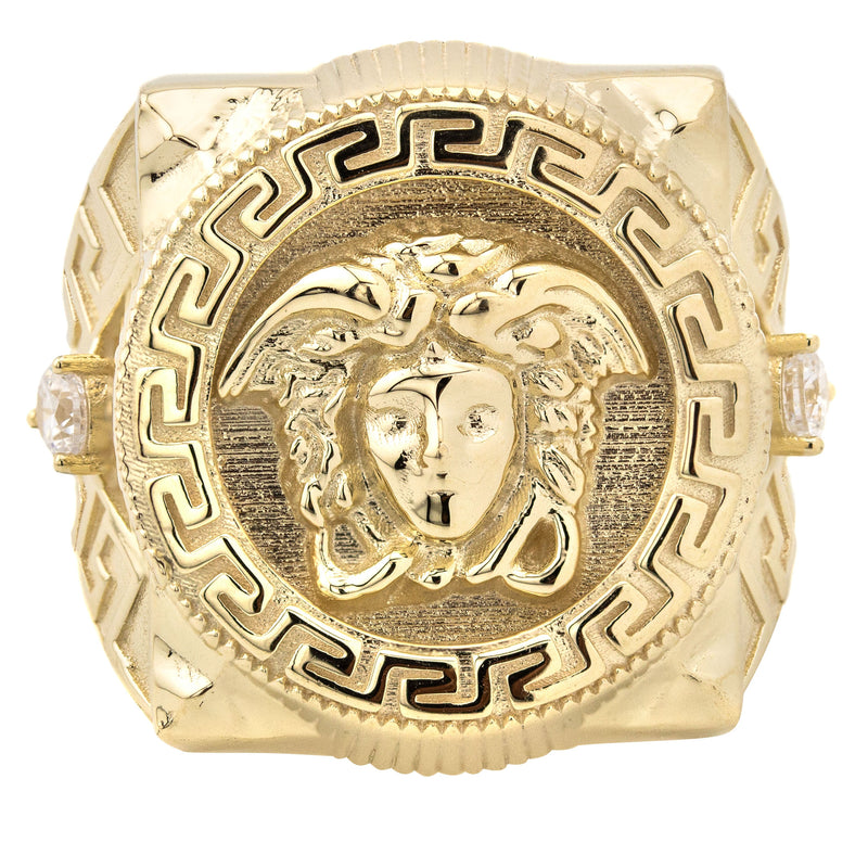 10K Gold Medusa Pinky Ring For Men | 10 Grams