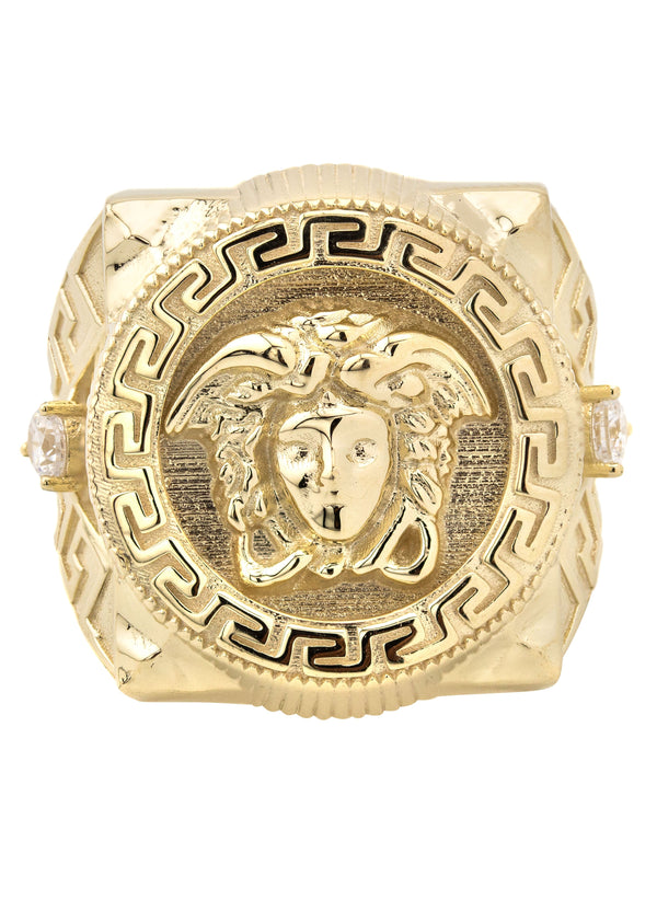 10K Gold Medusa Pinky Ring For Men | 10 Grams