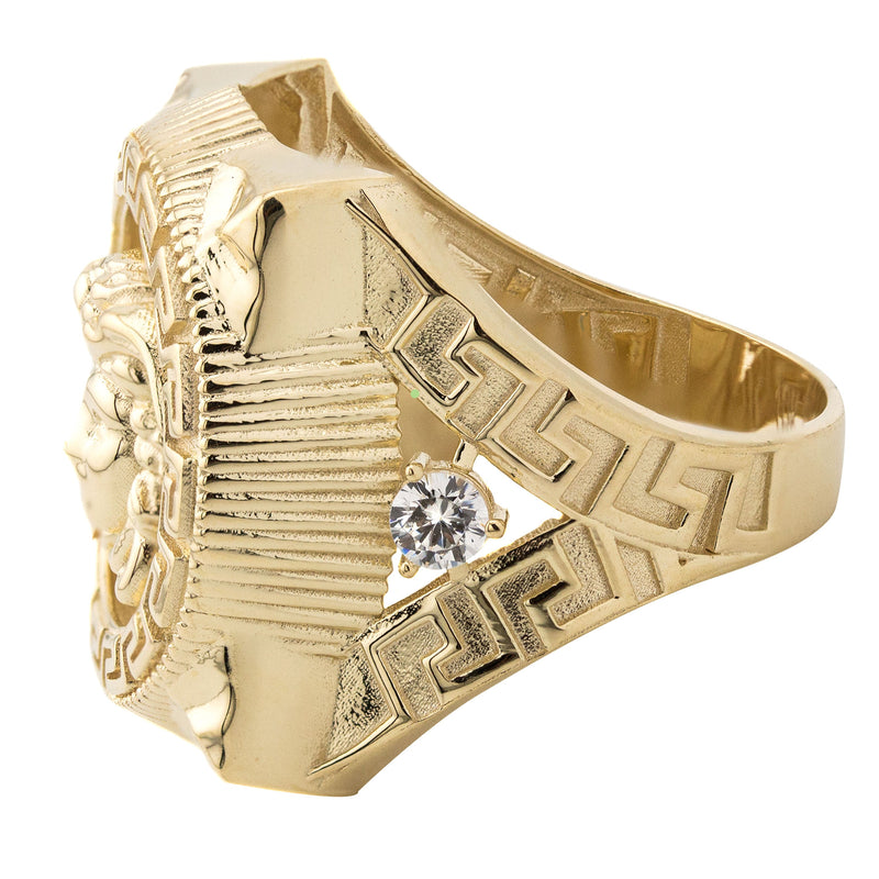 10K Gold Medusa Pinky Ring For Men | 10 Grams