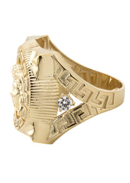 10K Gold Medusa Pinky Ring For Men | 10 Grams