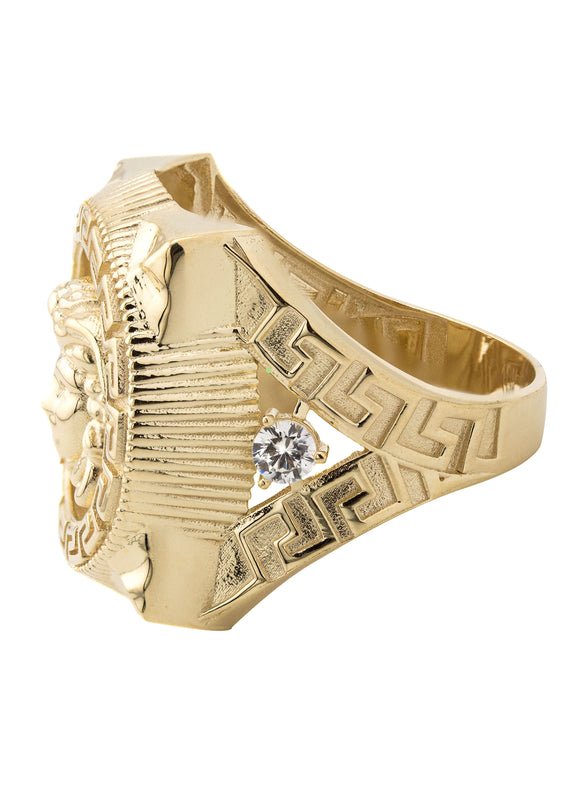 10K Gold Medusa Pinky Ring For Men | 10 Grams