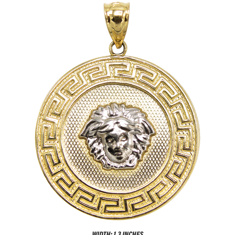 10K Gold Medusa Head Pendant | 7.2 Grams