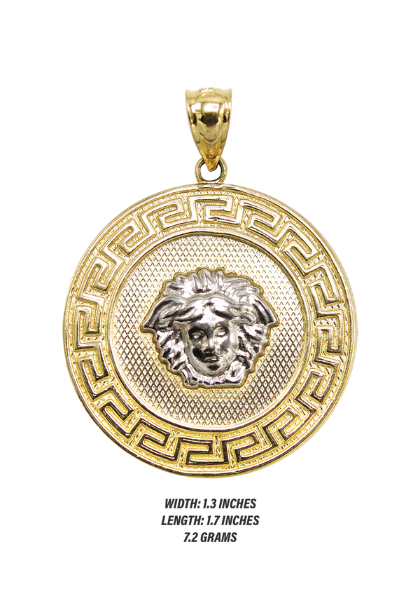 10K Gold Medusa Head Pendant | 7.2 Grams