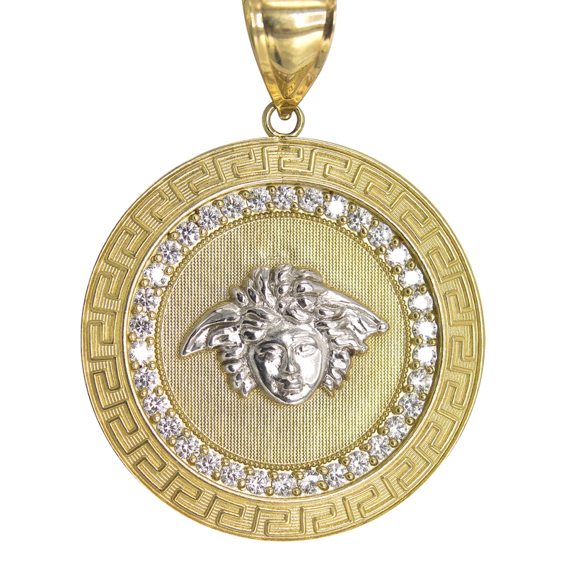 10K Yellow Gold Medusa Style Pendant | 12.4 Grams